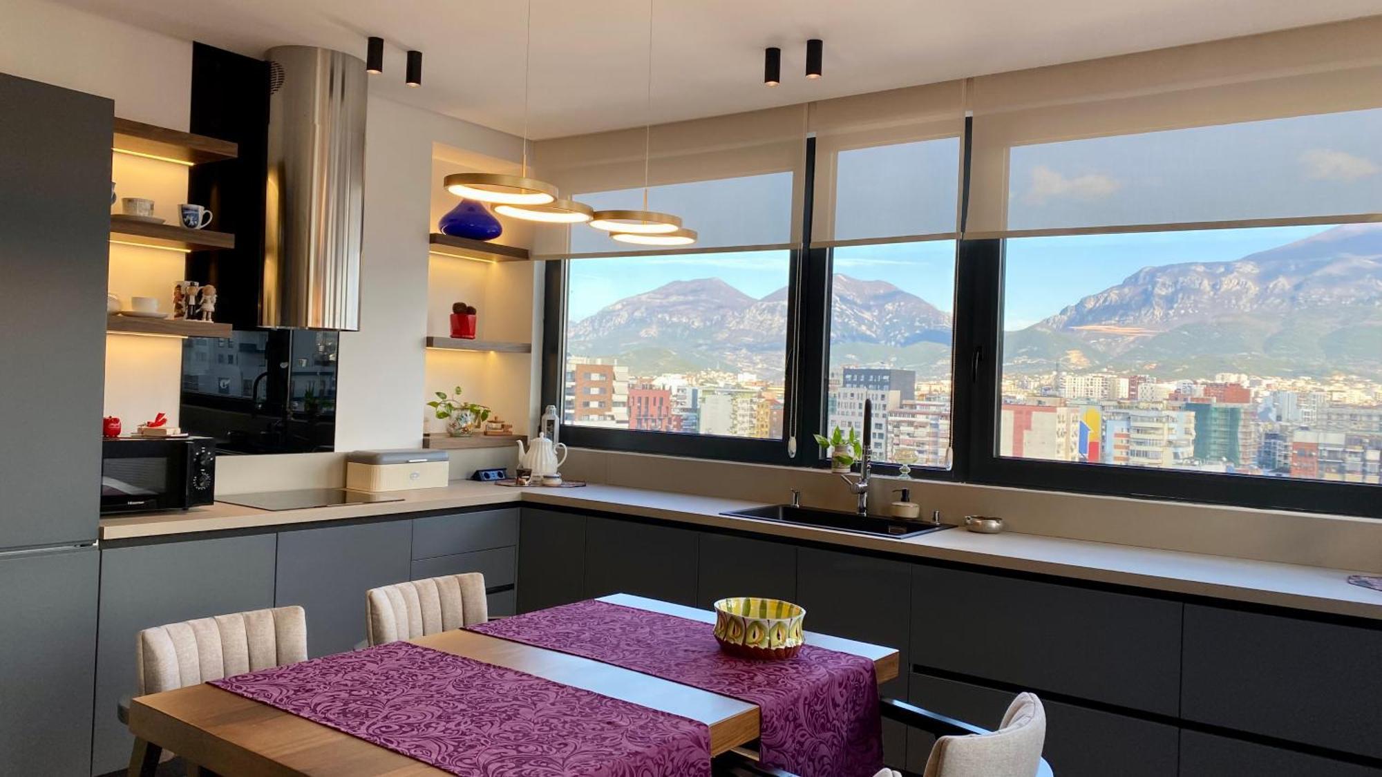 "Superattico" - Central Tirana Gorgeous Penthouse, Free Parking Kültér fotó